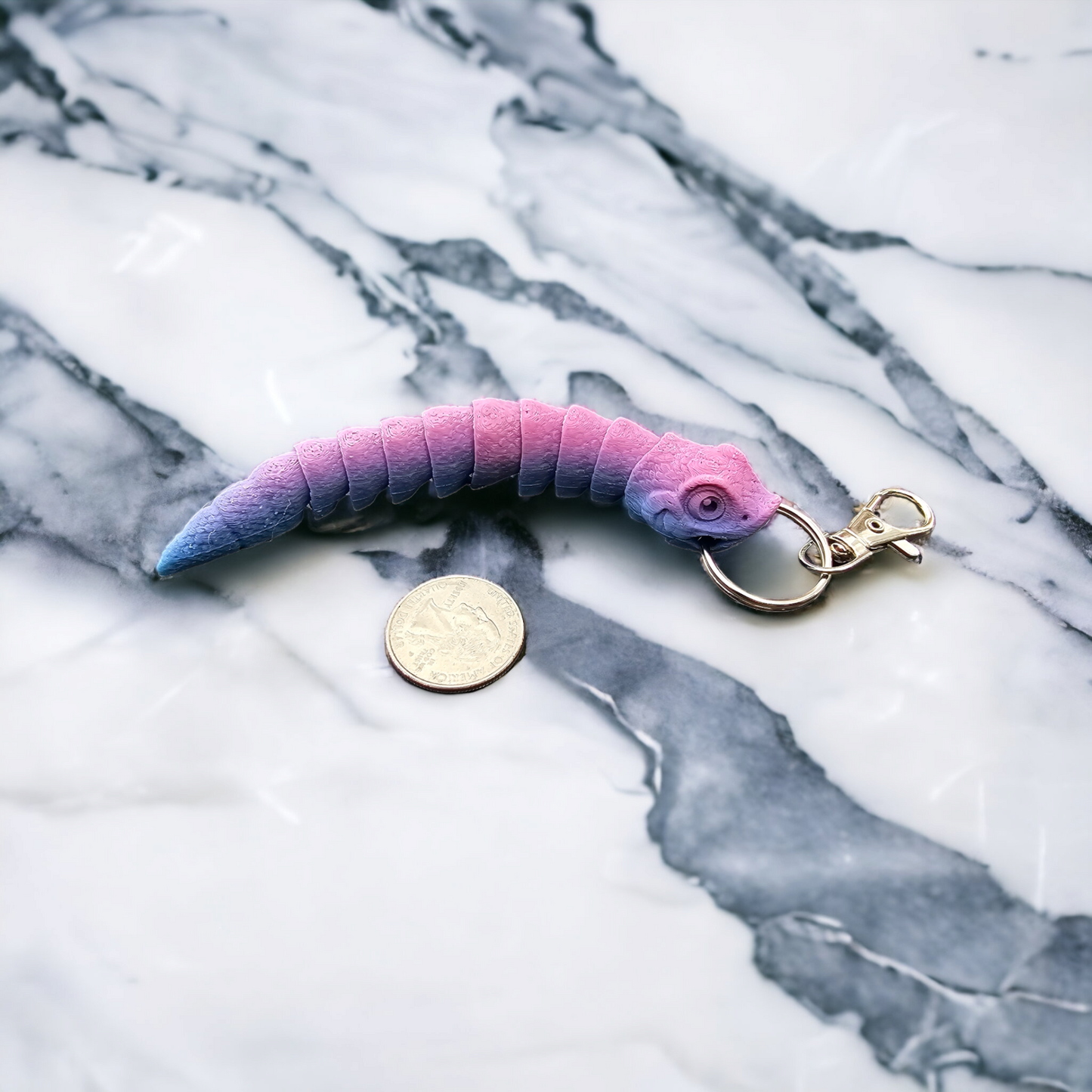 3d Printed Hognose Snake Keychain