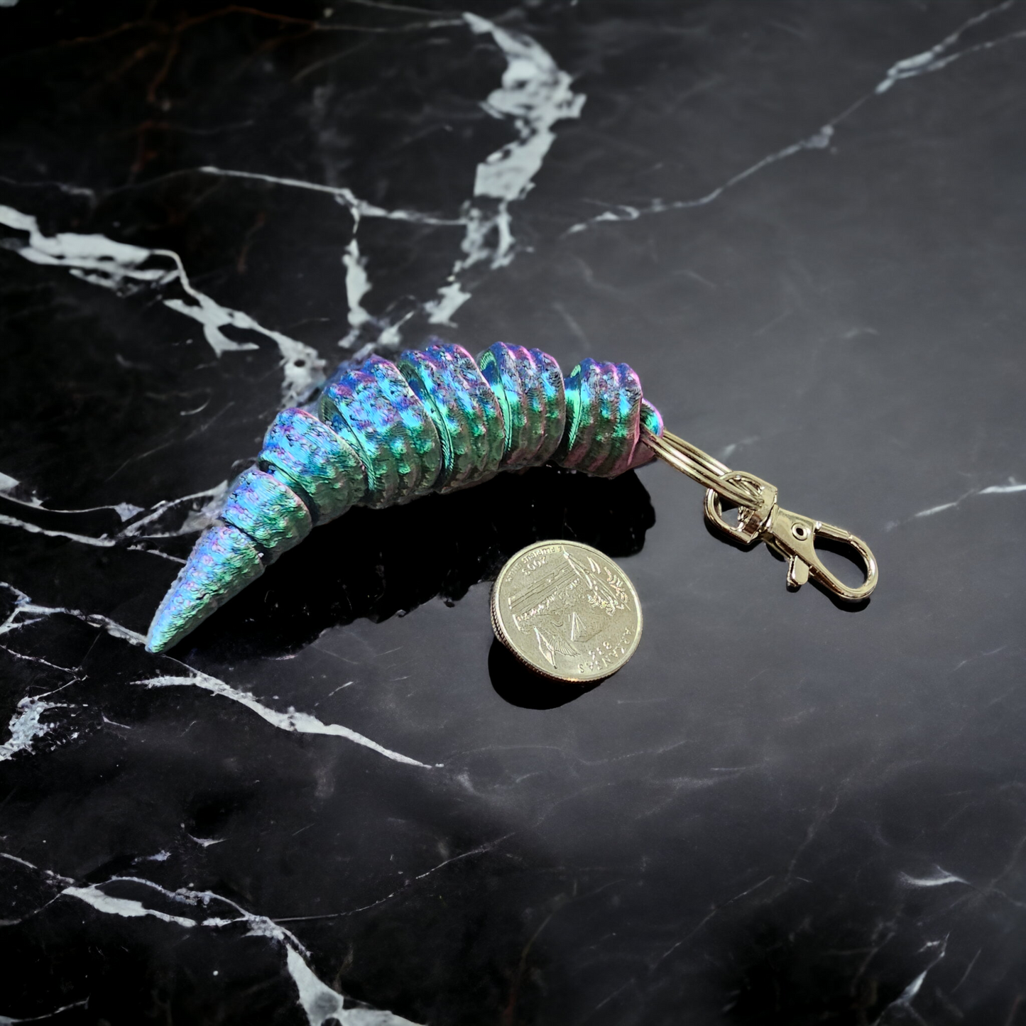 3d Printed Leopard Gecko Tail Keychain