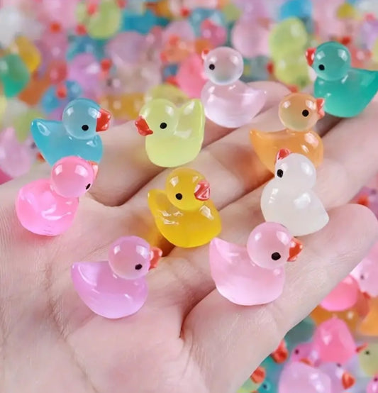 Luminous Mini Resin Ducks